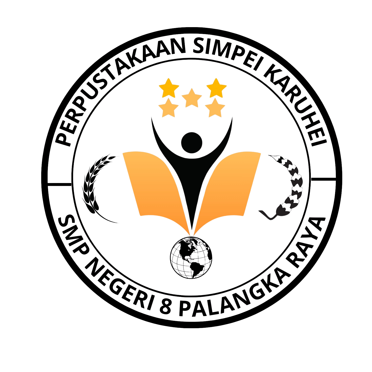 Logo Perpustakaan Simpei Karuhei SMPN 8 Palangka Raya