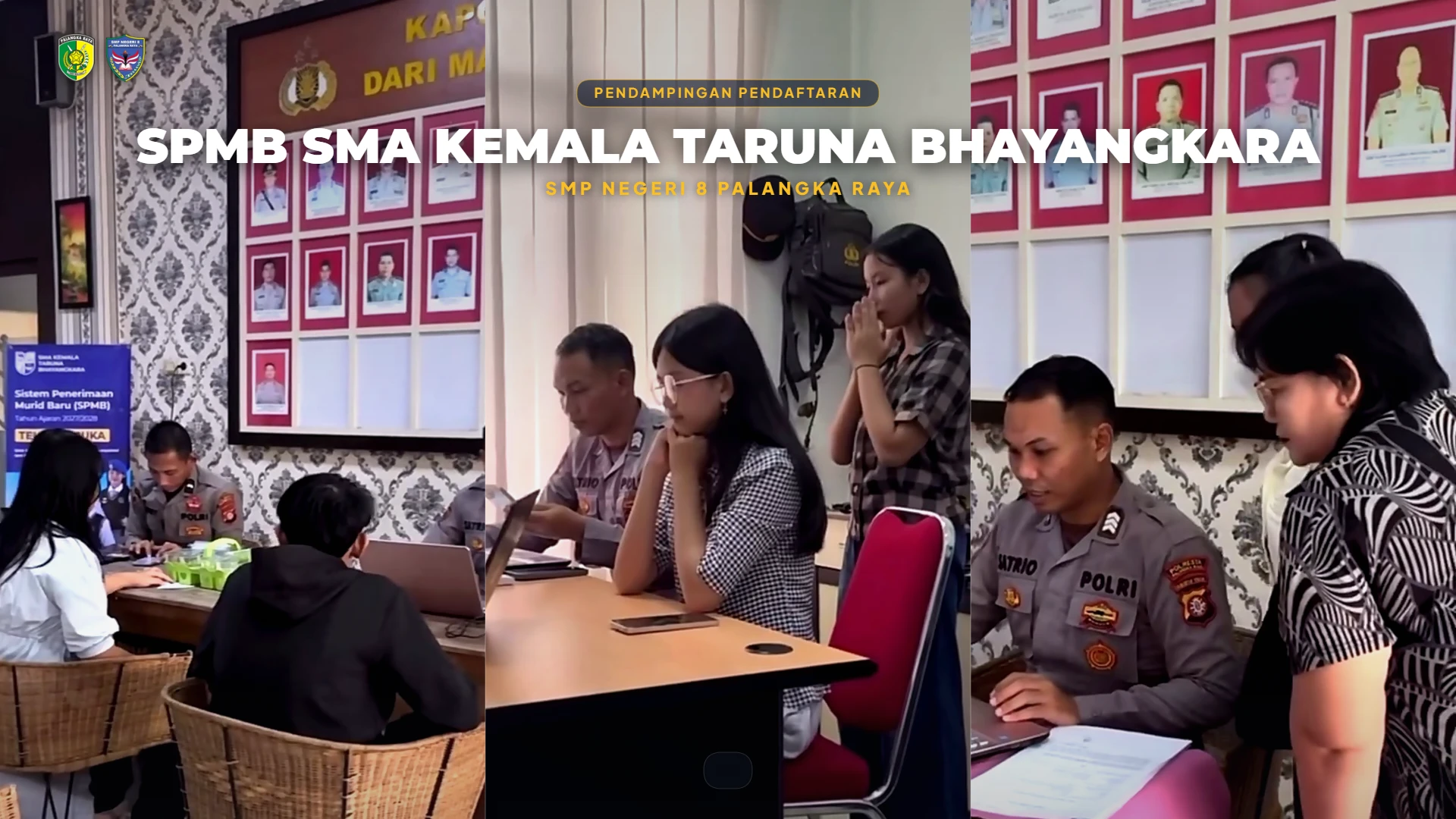 SMP Negeri 8 Palangka Raya Ikuti Pendaftaran Online SPMB SMA Kemala Taruna Bhayangkara di Polres Palangka Raya